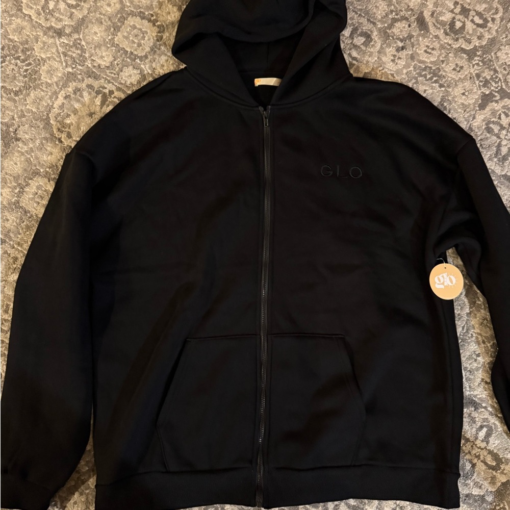 NWT redeemed black Glo Zip-Up Hoodie gods love overcomes - Picture 2 of 9